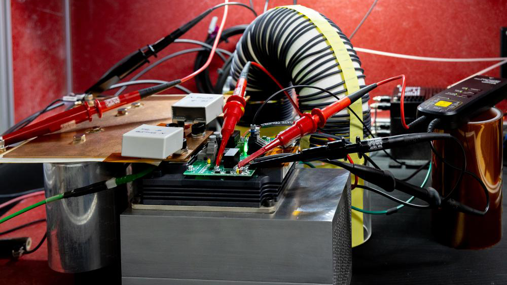 An Autonomous Configurable Component Evaluation Power Test (ACCEPT) platform used for testing semiconductor devices at Oak Ridge National Laboratory.
