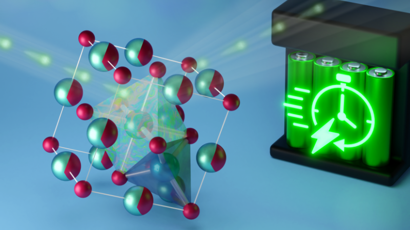 Neutron scattering was used to study a disordered rock salt that could be used to make safer, faster-charging battery anodes. (Image credit: ORNL/Jill Hemman)