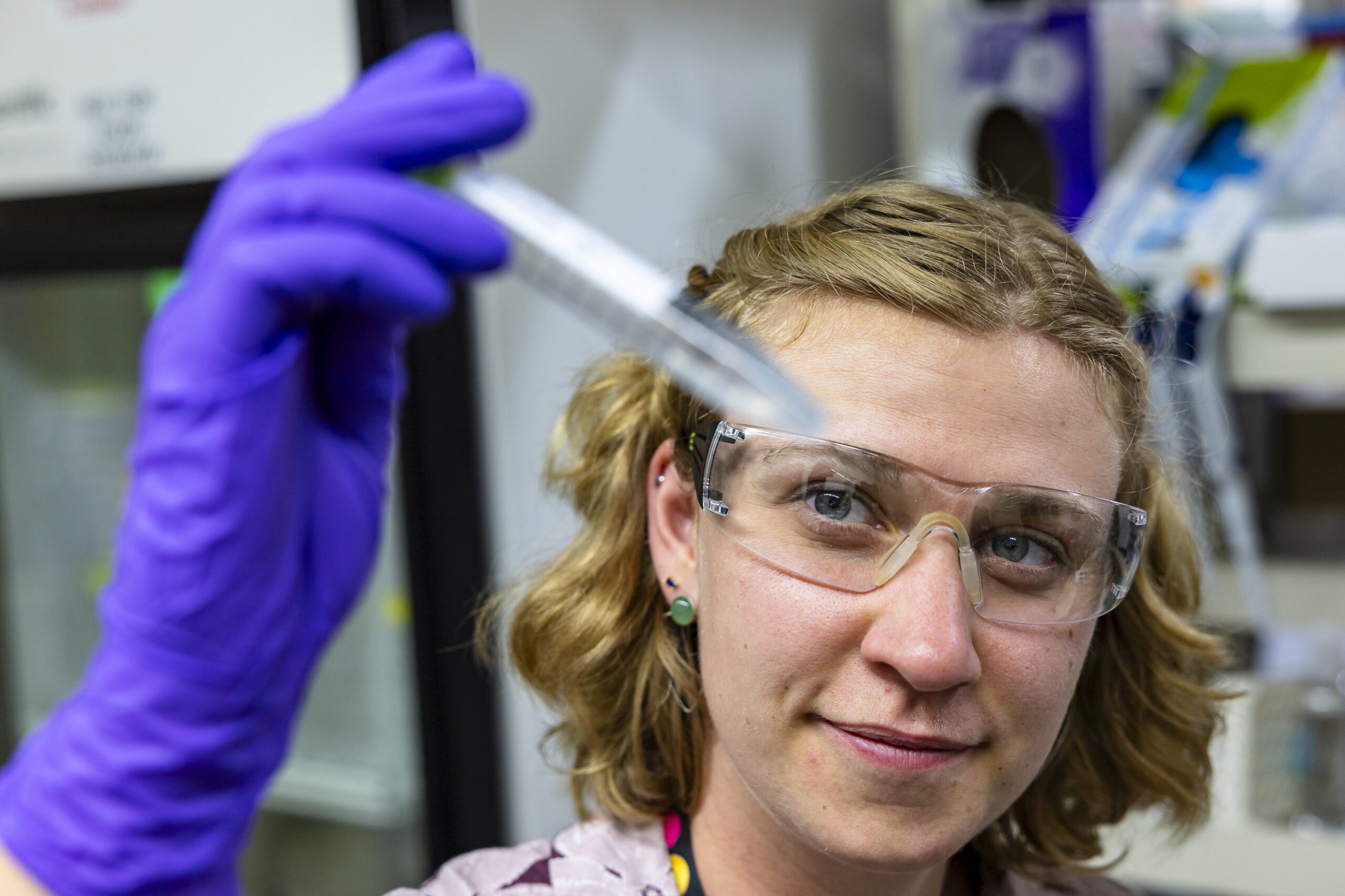 Postdoctoral researcher Elise Phillips. ORNL STEM Teacher Collaborative Workshop - group photo and tour Biological and Environmental Systems Sciences