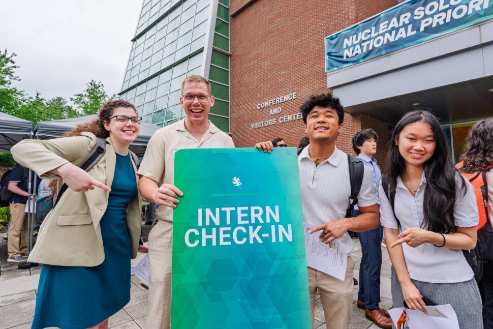 Students participating in the Oak Ridge Institute for Science and Education (ORISE) program arrive for orientation activities at Oak Ridge National Laboratory on May 26, 2026. The onboarding process includes ID badging, computer setup, credential generation, and mentor meet-and-greet activities across Buildings 5200, 5100, and 5700, helping prepare students to contribute to ORNL’s research mission and scientific workforce development initiatives.