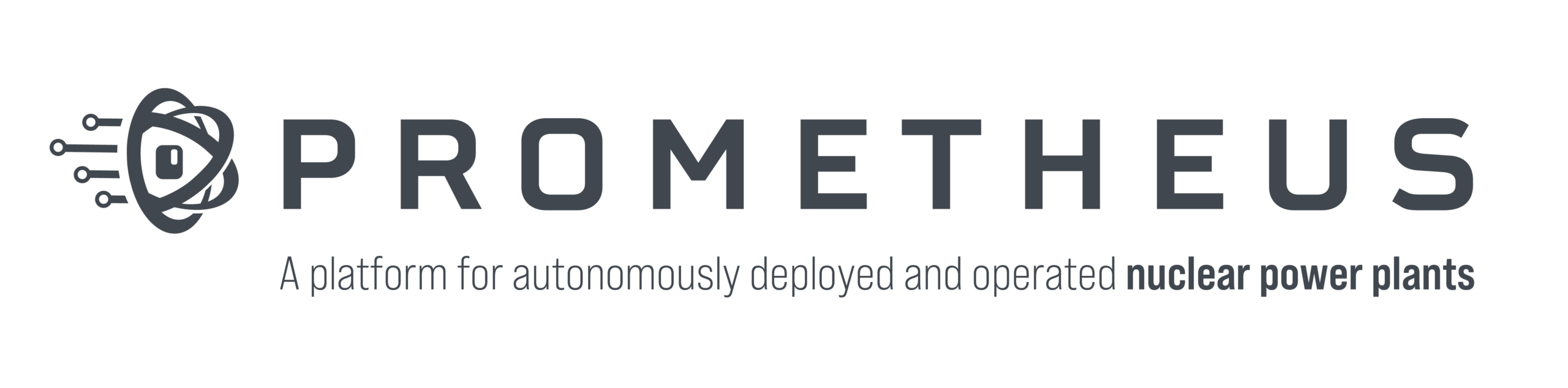 "Prometheus... a platform for autonomously deployed and operated nuclear power plants" logo