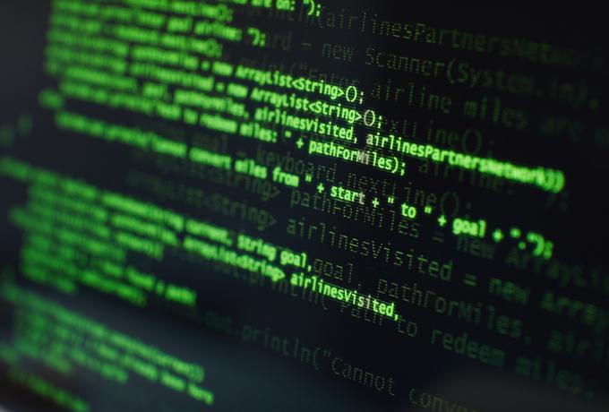lines of code on a screen