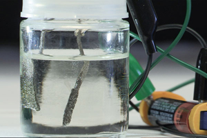 Scientists develop low-voltage water splitter that uses abundant materials
