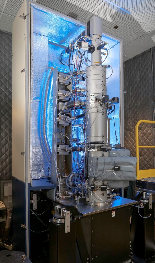 A room-sized microscope in an aluminum-shielded room